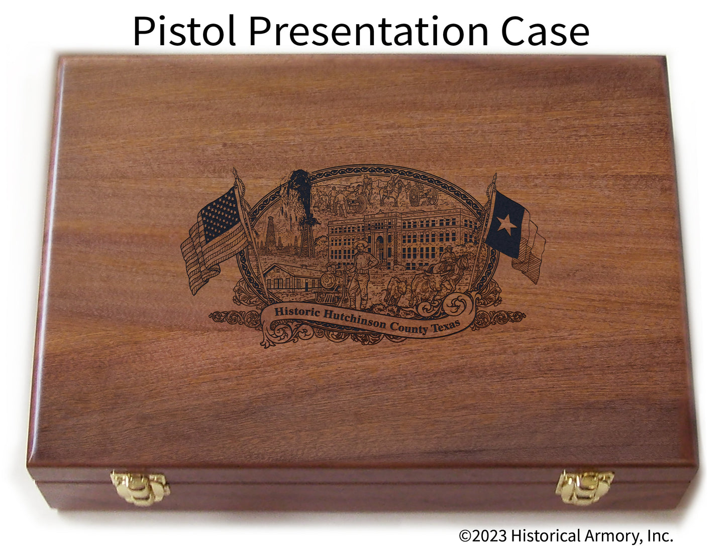 Hutchinson County Texas Engraved .45 Auto Ruger 1911 Presentation Case