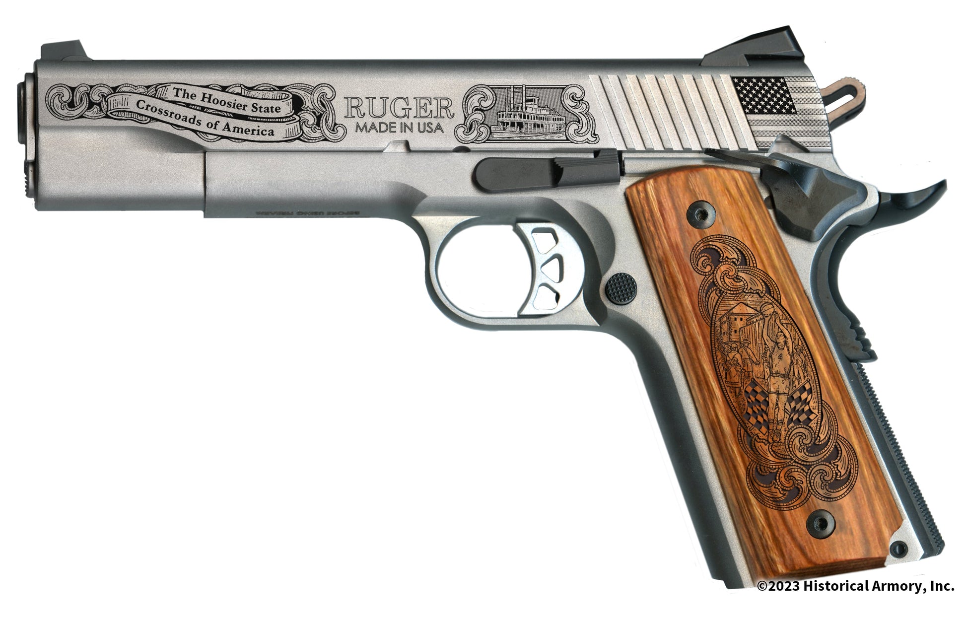 Indiana State Pride Limited Edition Engraved Ruger 1911