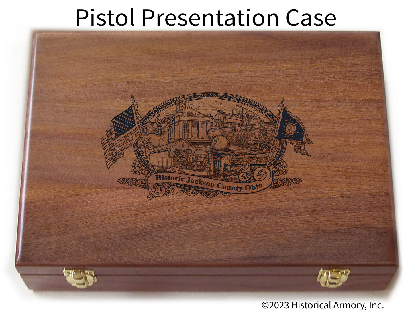 Jackson County Ohio Engraved .45 Auto Ruger 1911 Presentation Case