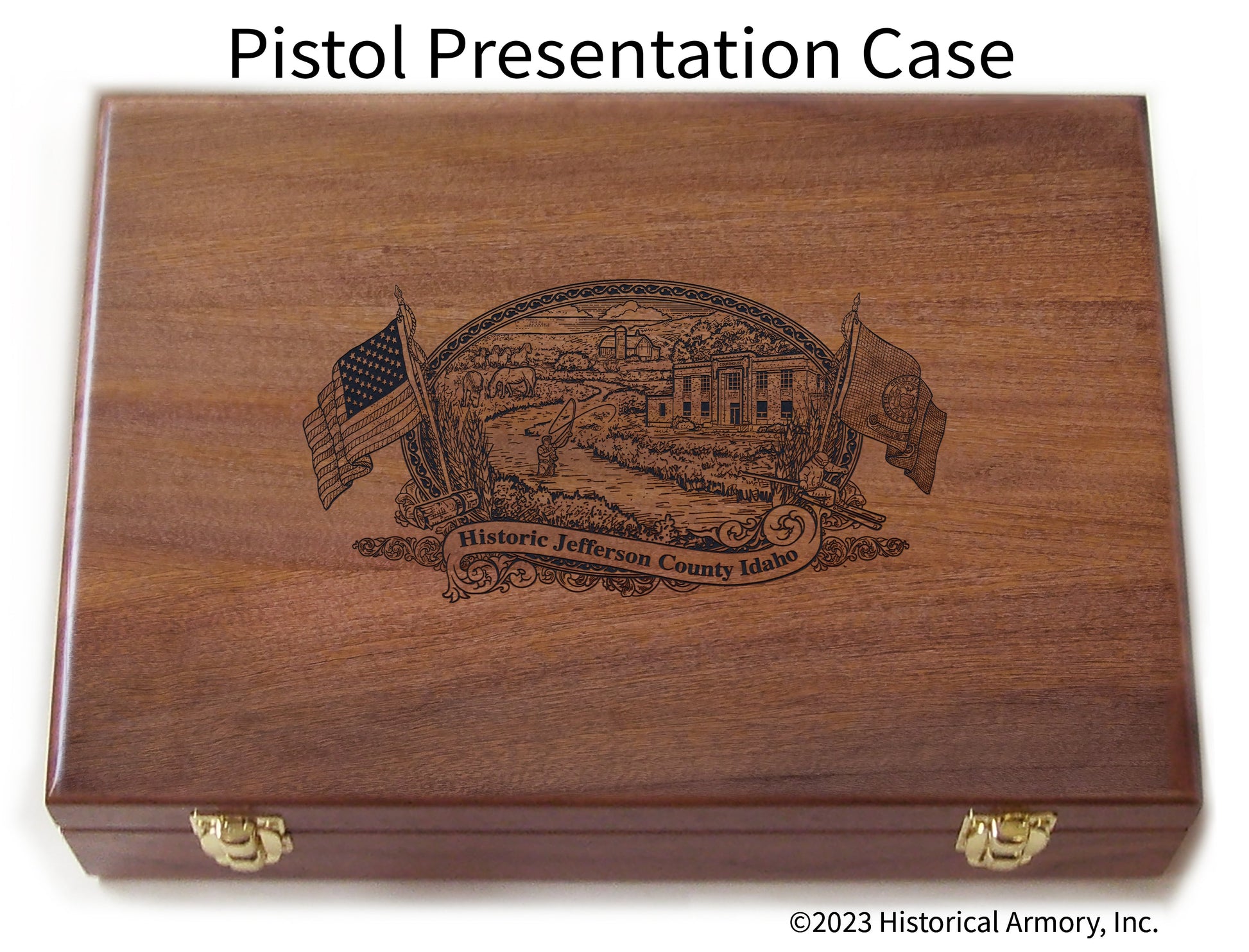 Jefferson County Idaho Engraved .45 Auto Ruger 1911 Presentation Case