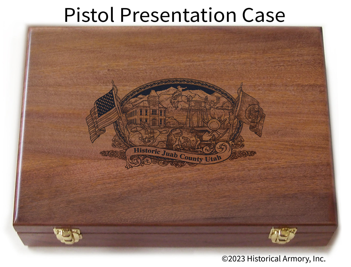 Juab County Utah Engraved .45 Auto Ruger 1911 Presentation Case