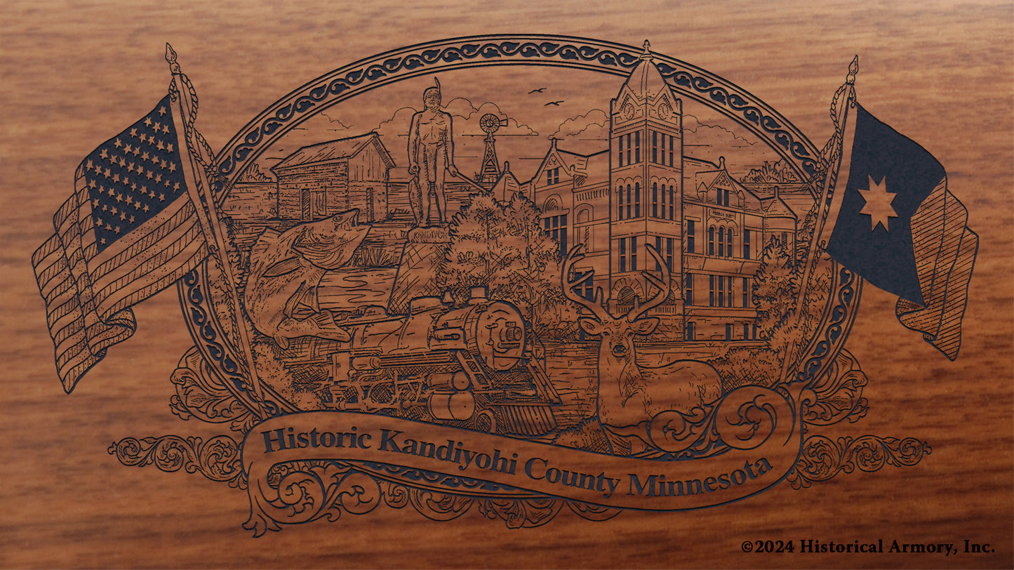 Kandiyohi County Minnesota Engraved Rifle Buttstock