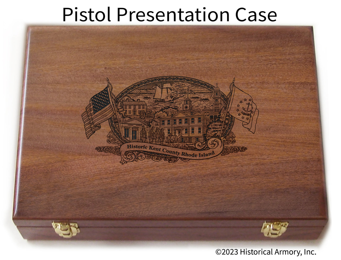 Kent County Rhode Island Engraved .45 Auto Ruger 1911 Presentation Case