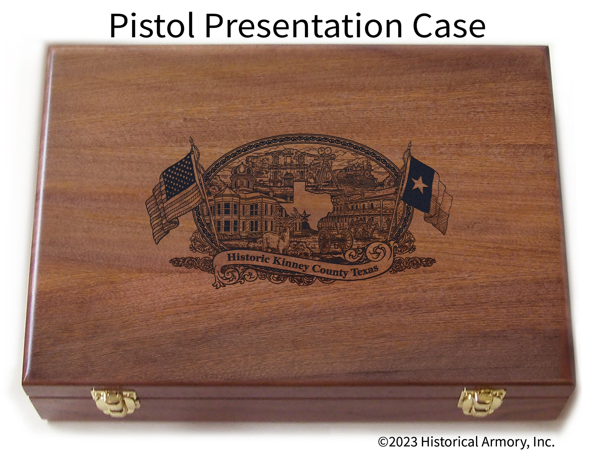 Kinney County Texas Engraved .45 Auto Ruger 1911 Presentation Case