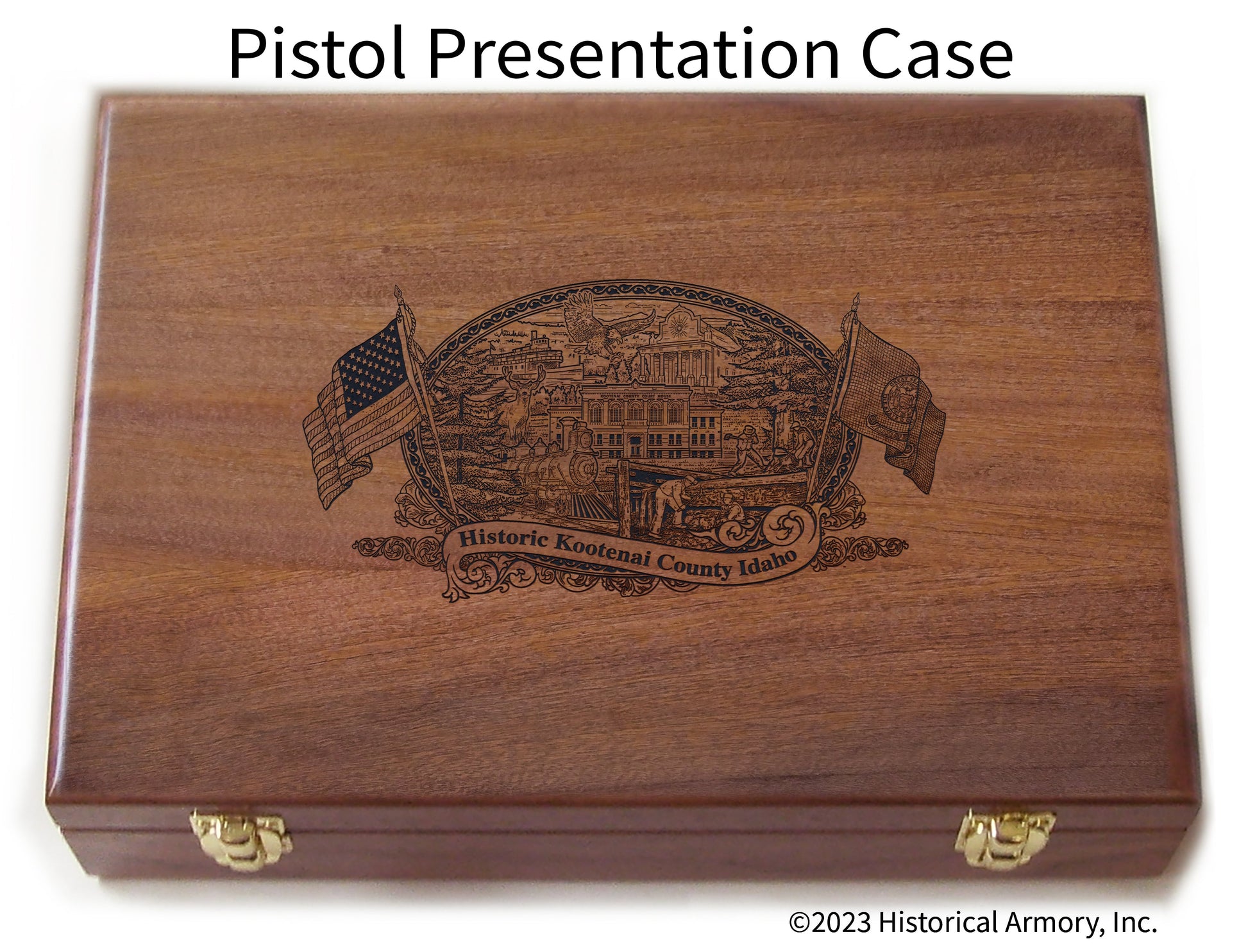 Kootenai County Idaho Engraved .45 Auto Ruger 1911 Presentation Case