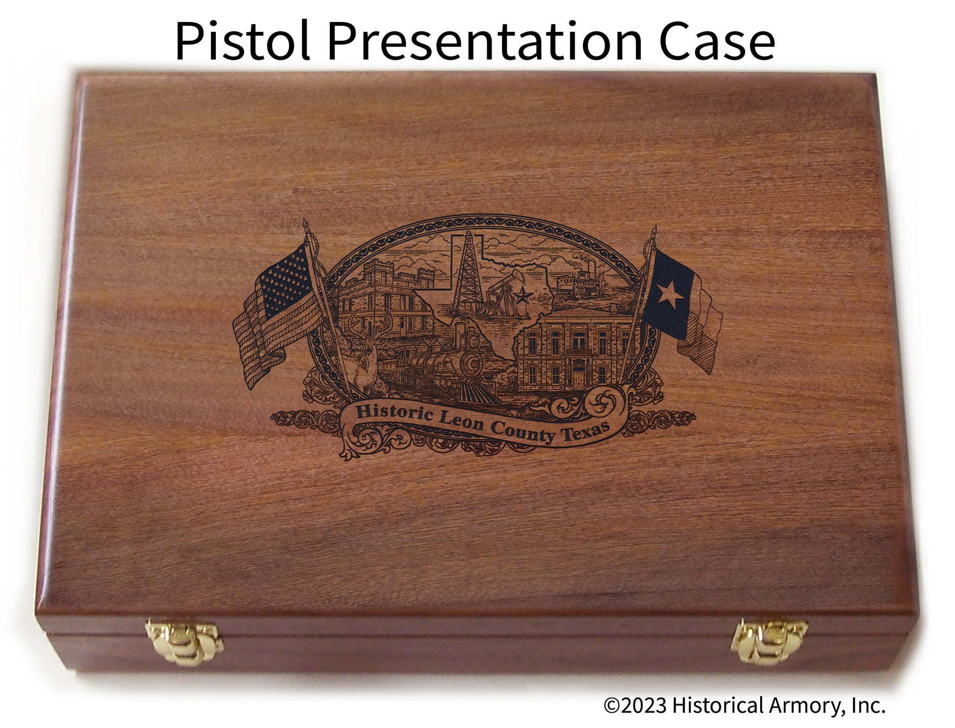 Leon County Texas Engraved .45 Auto Ruger 1911 Presentation Case