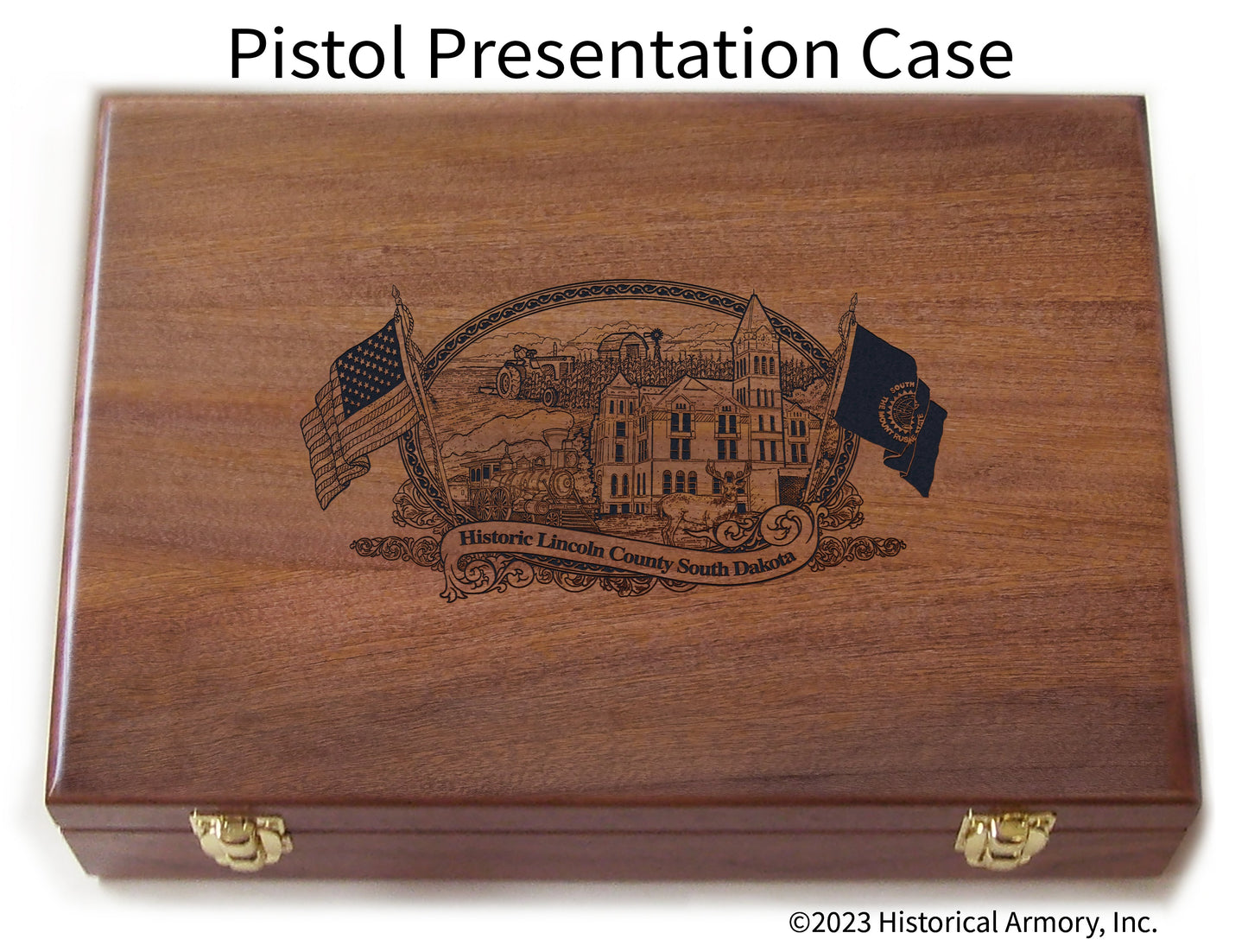 Lincoln County South Dakota Engraved .45 Auto Ruger 1911 Presentation Case