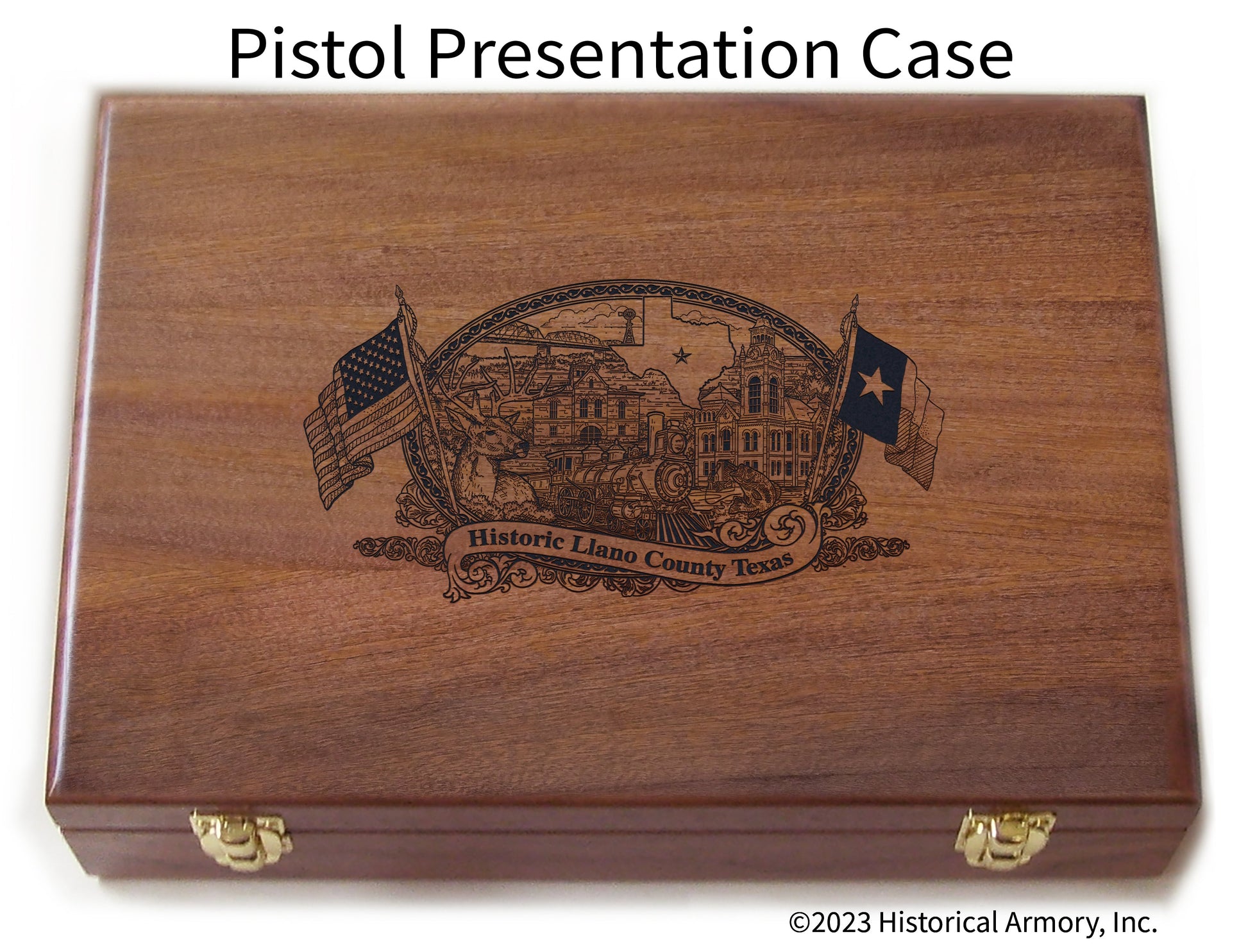 Llano County Texas Engraved .45 Auto Ruger 1911 Presentation Case