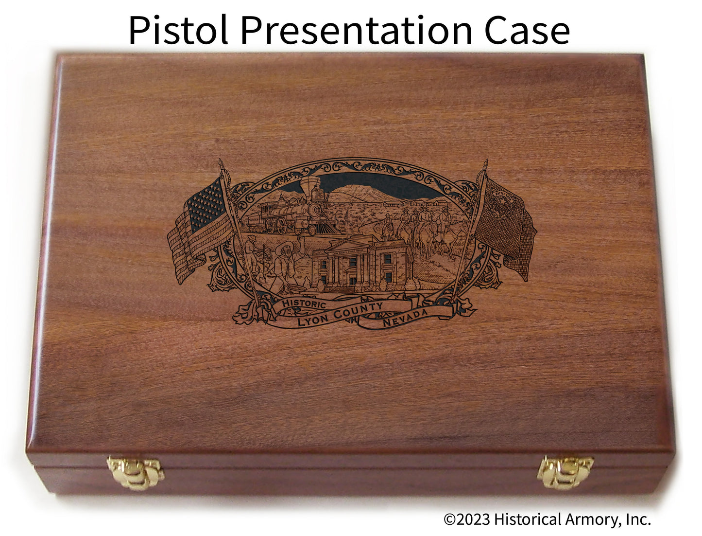 Lyon County Nevada Engraved .45 Auto Ruger 1911 Presentation Case