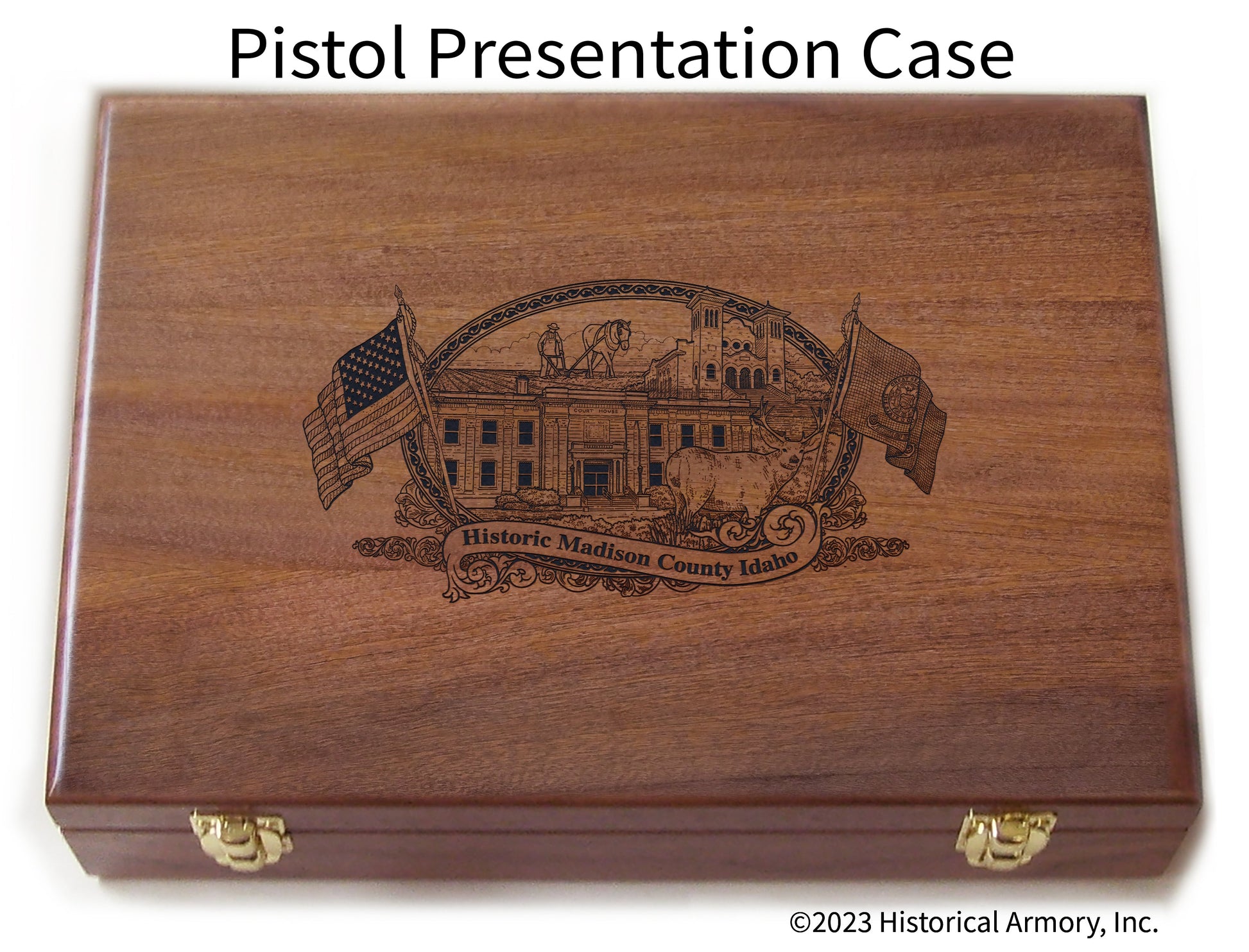 Madison County Idaho Engraved .45 Auto Ruger 1911 Presentation Case