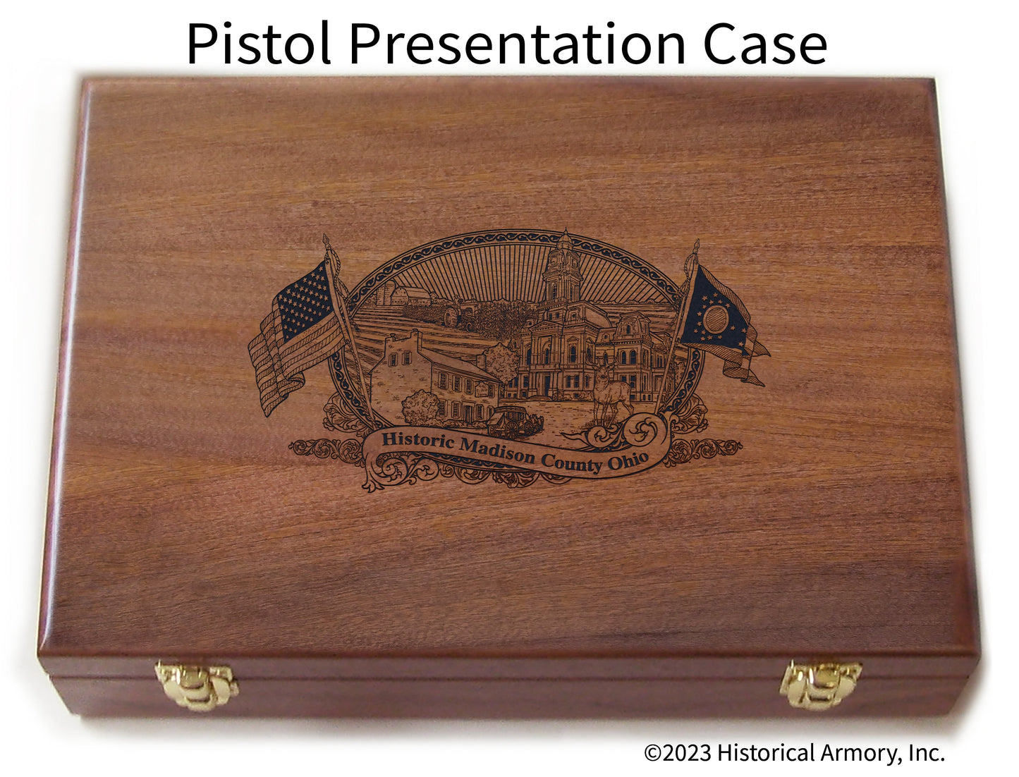 Madison County Ohio Engraved .45 Auto Ruger 1911 Presentation Case