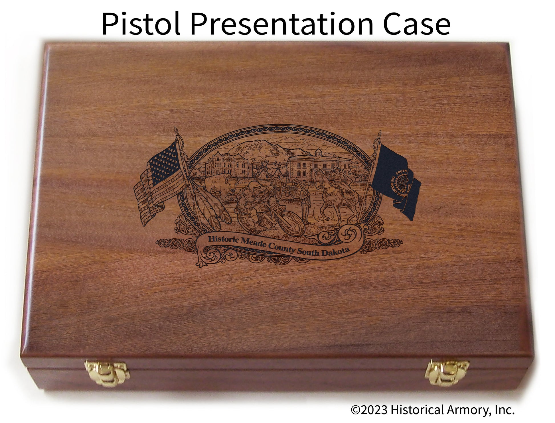 Meade County South Dakota Engraved .45 Auto Ruger 1911 Presentation Case