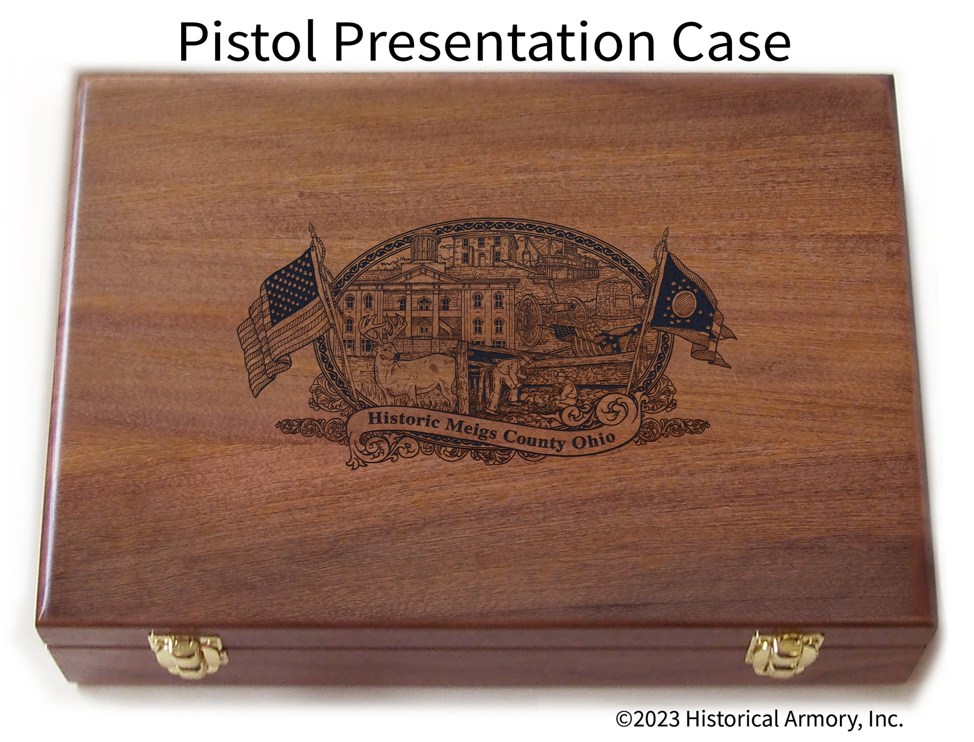 Meigs County Ohio Engraved .45 Auto Ruger 1911 Presentation Case