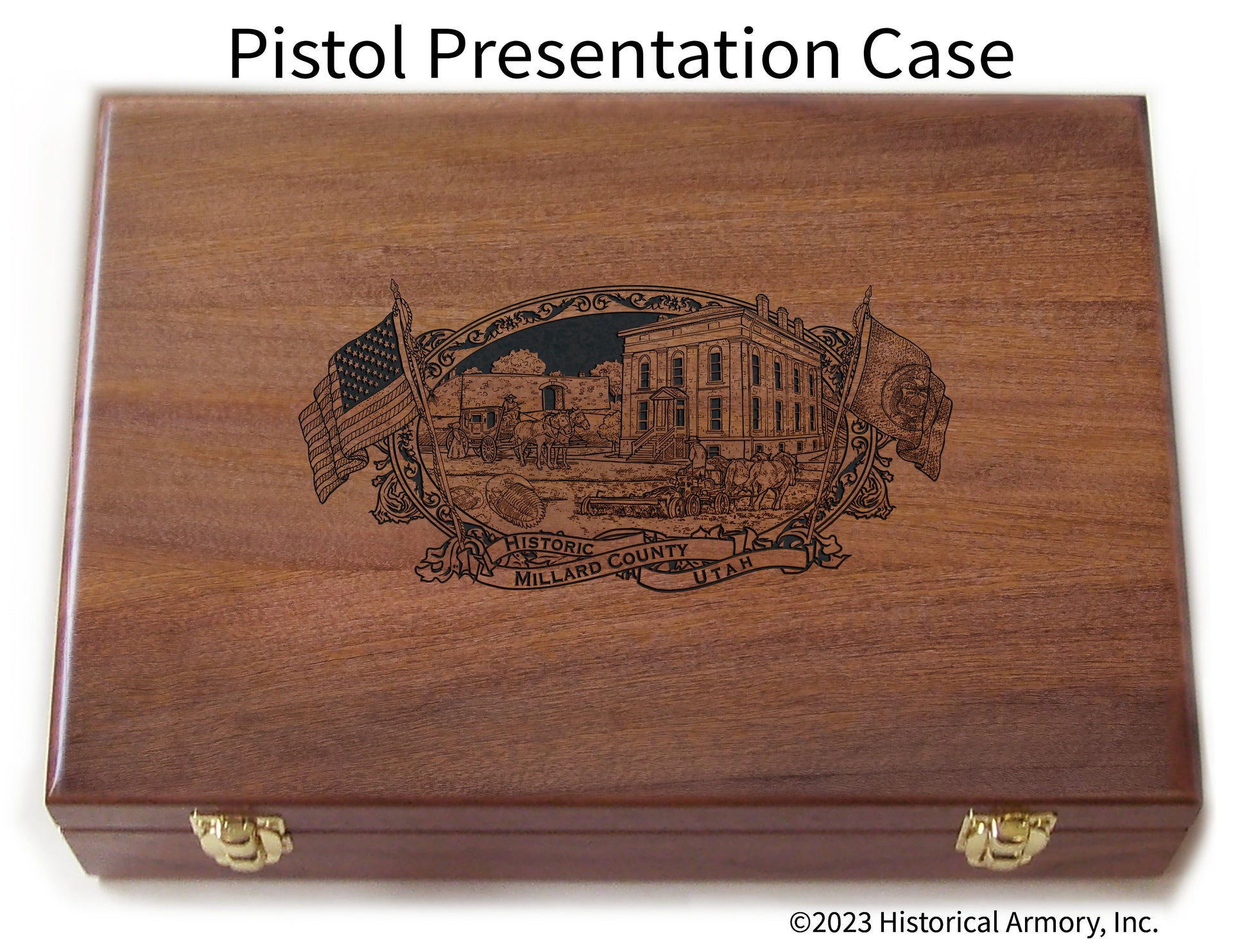 Millard County Utah Engraved .45 Auto Ruger 1911 Presentation Case