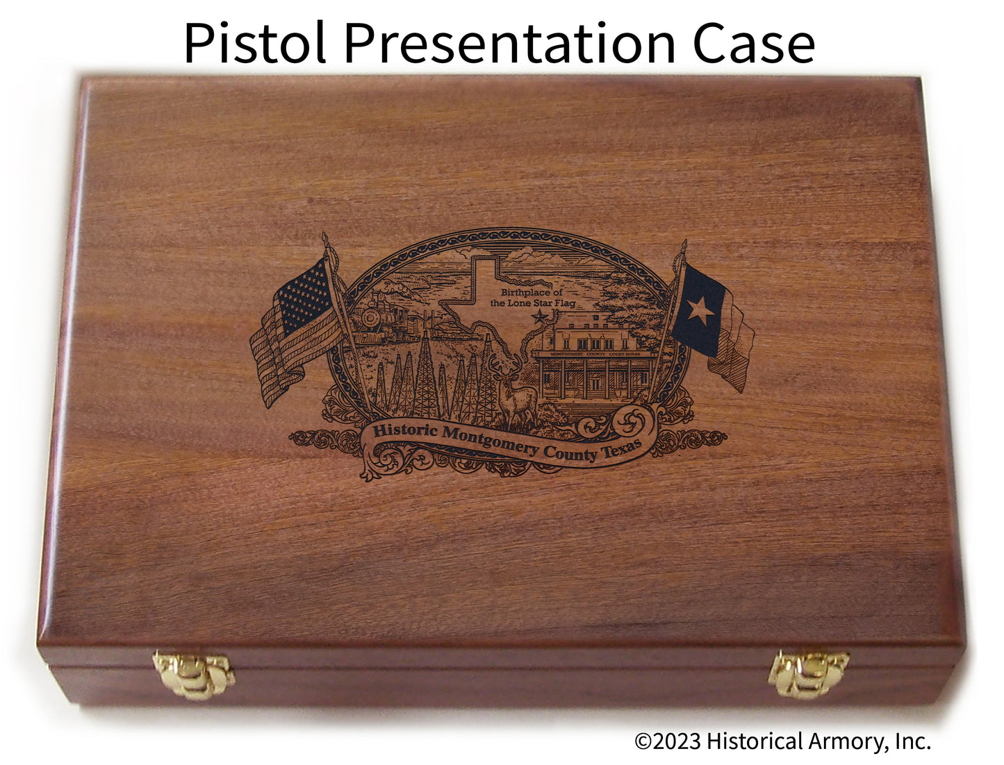 Montgomery County Texas Engraved .45 Auto Ruger 1911 Presentation Case