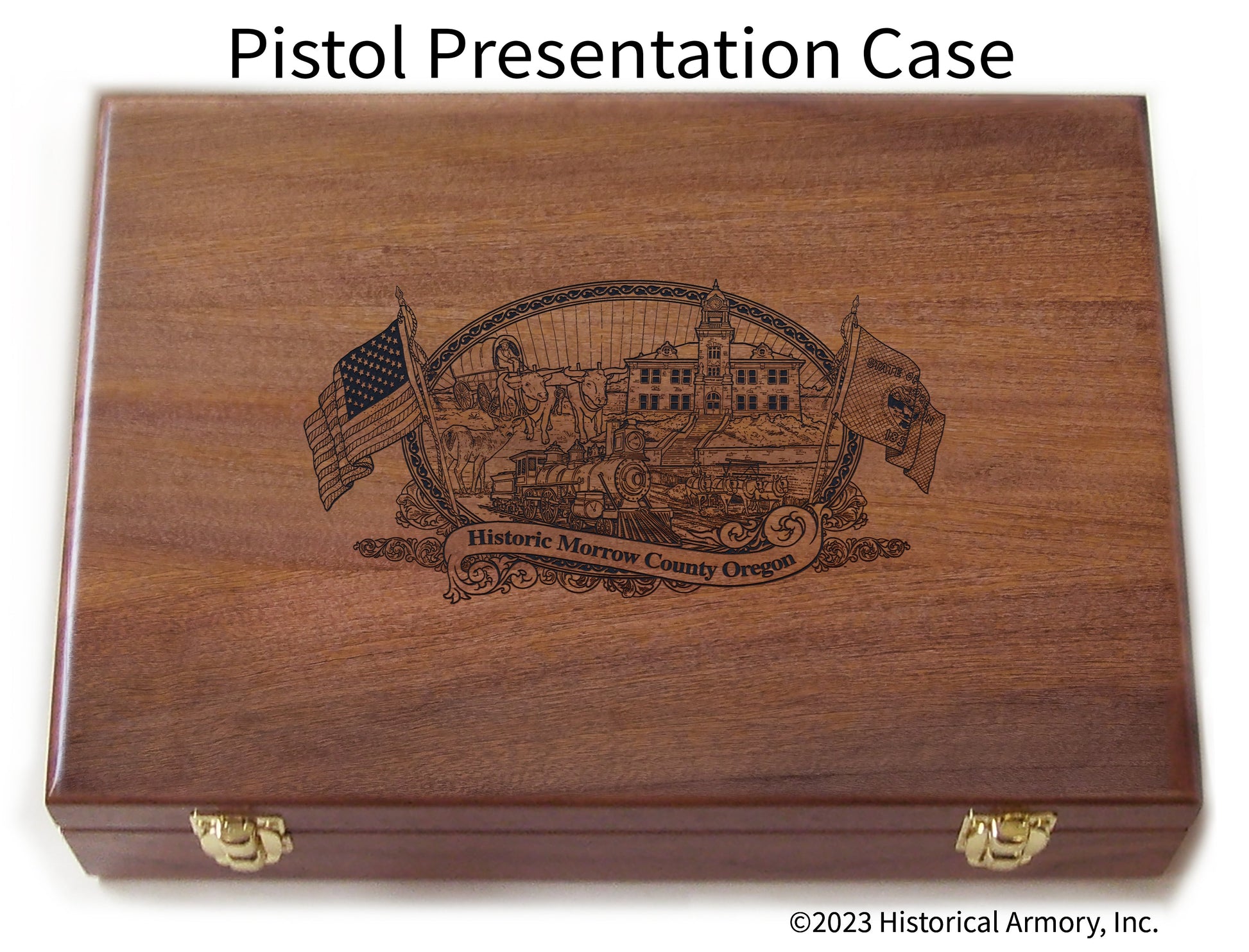 Morrow County Oregon Engraved .45 Auto Ruger 1911 Presentation Case