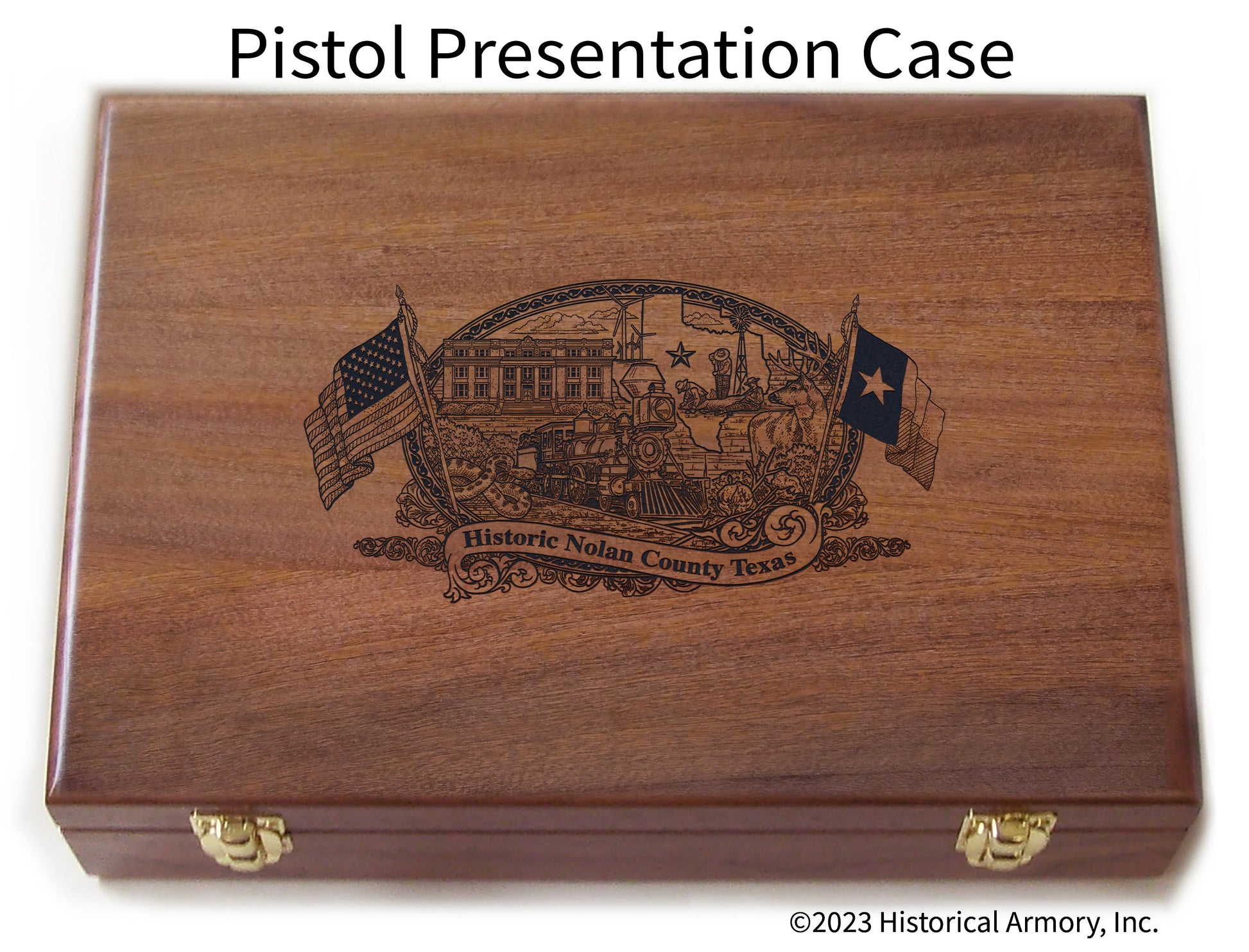 Nolan County Texas Engraved .45 Auto Ruger 1911 Presentation Case