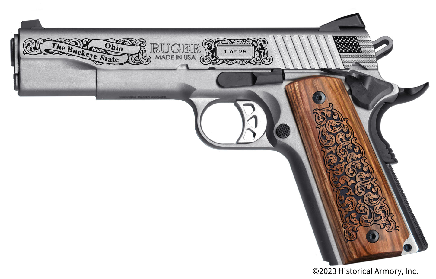 County Ohio Engraved .45 Auto Ruger 1911