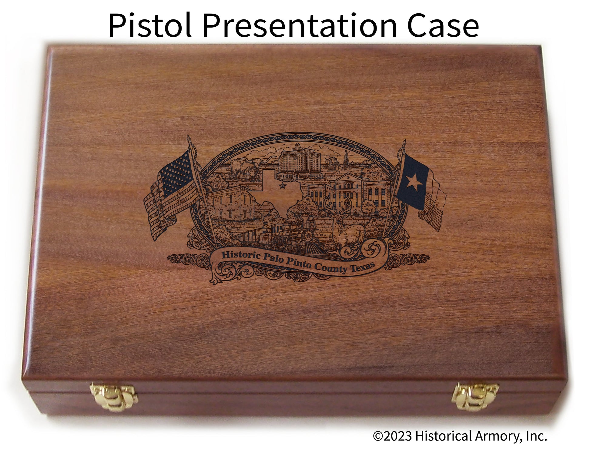 Palo Pinto County Texas Engraved .45 Auto Ruger 1911 Presentation Case