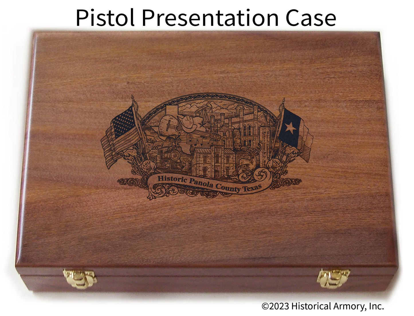 Panola County Texas Engraved .45 Auto Ruger 1911 Presentation Case