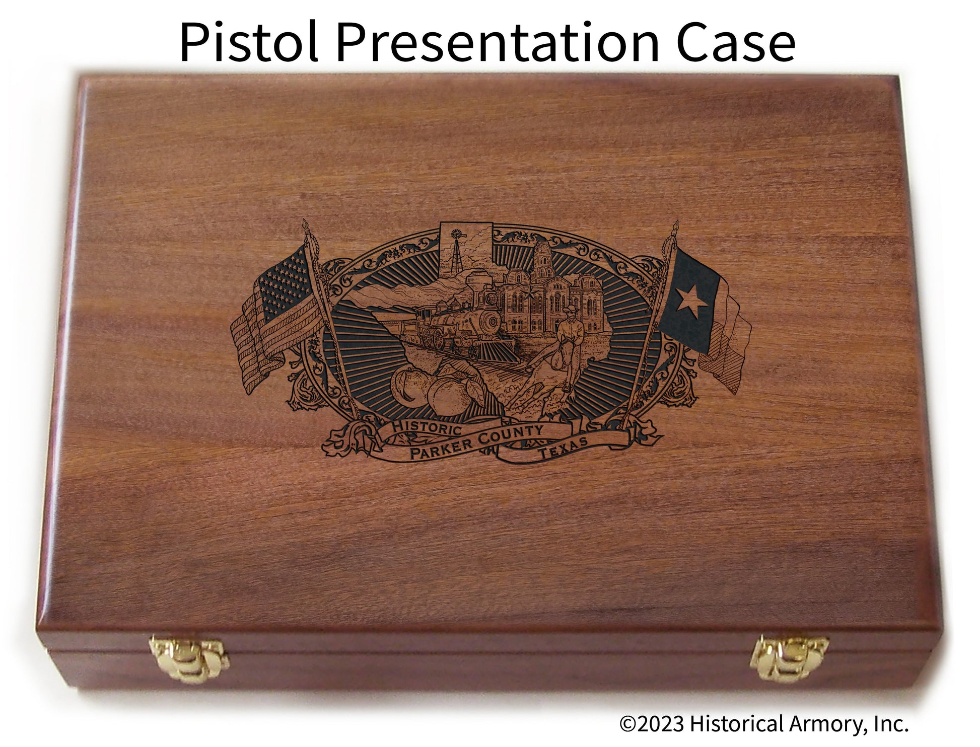 Parker County Texas Engraved .45 Auto Ruger 1911 Presentation Case