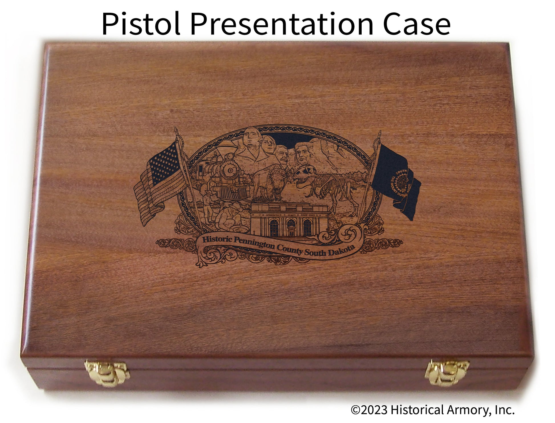 Pennington County South Dakota Engraved .45 Auto Ruger 1911 Presentation Case