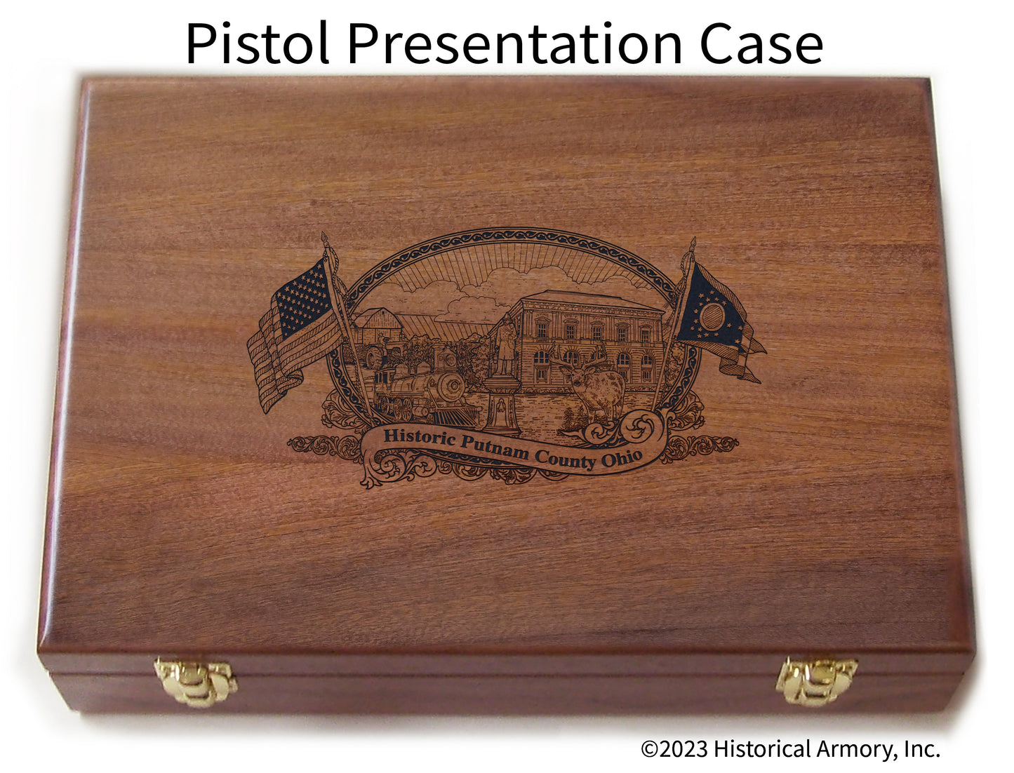 Putnam County Ohio Engraved .45 Auto Ruger 1911 Presentation Case