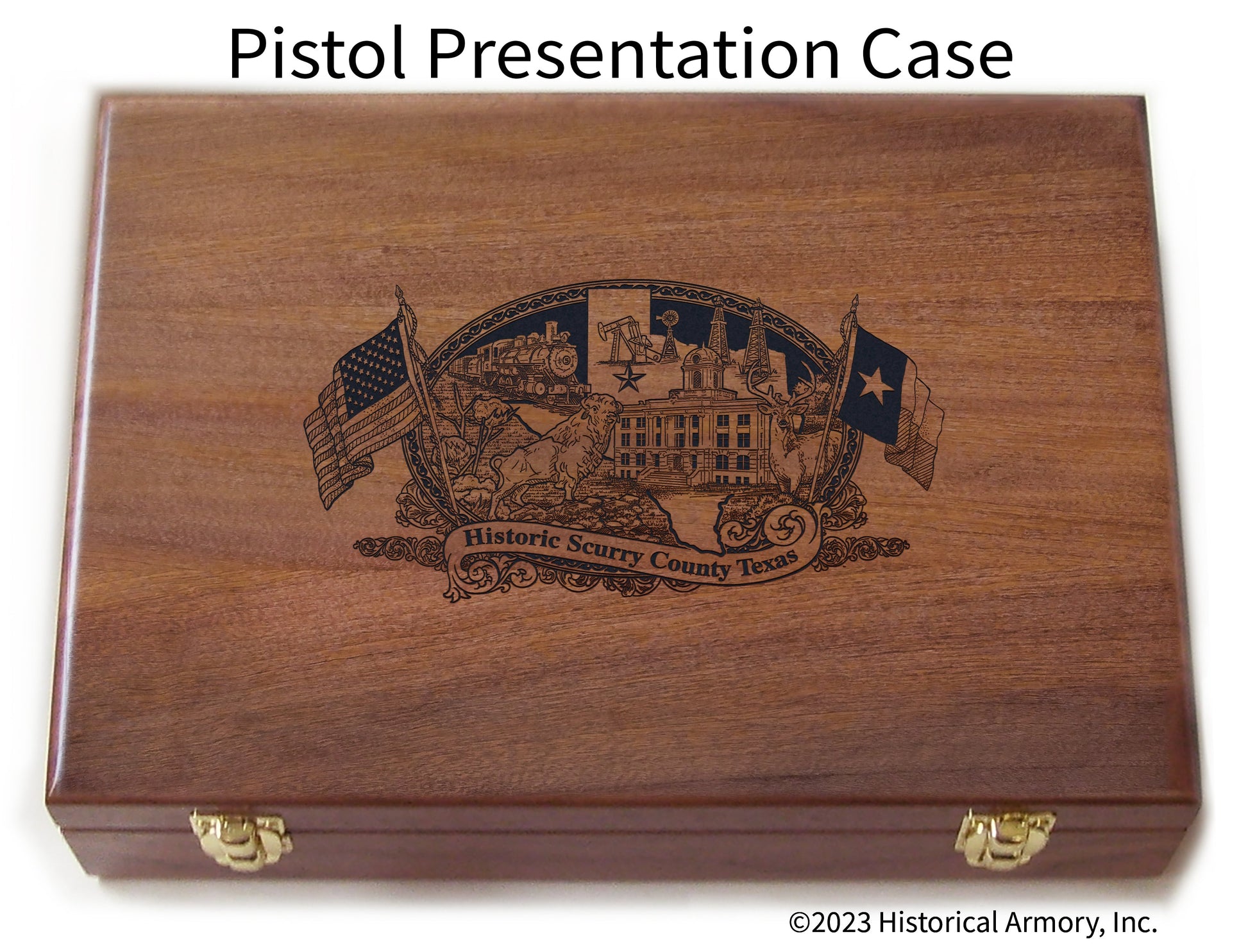 Scurry County Texas Engraved .45 Auto Ruger 1911 Presentation Case