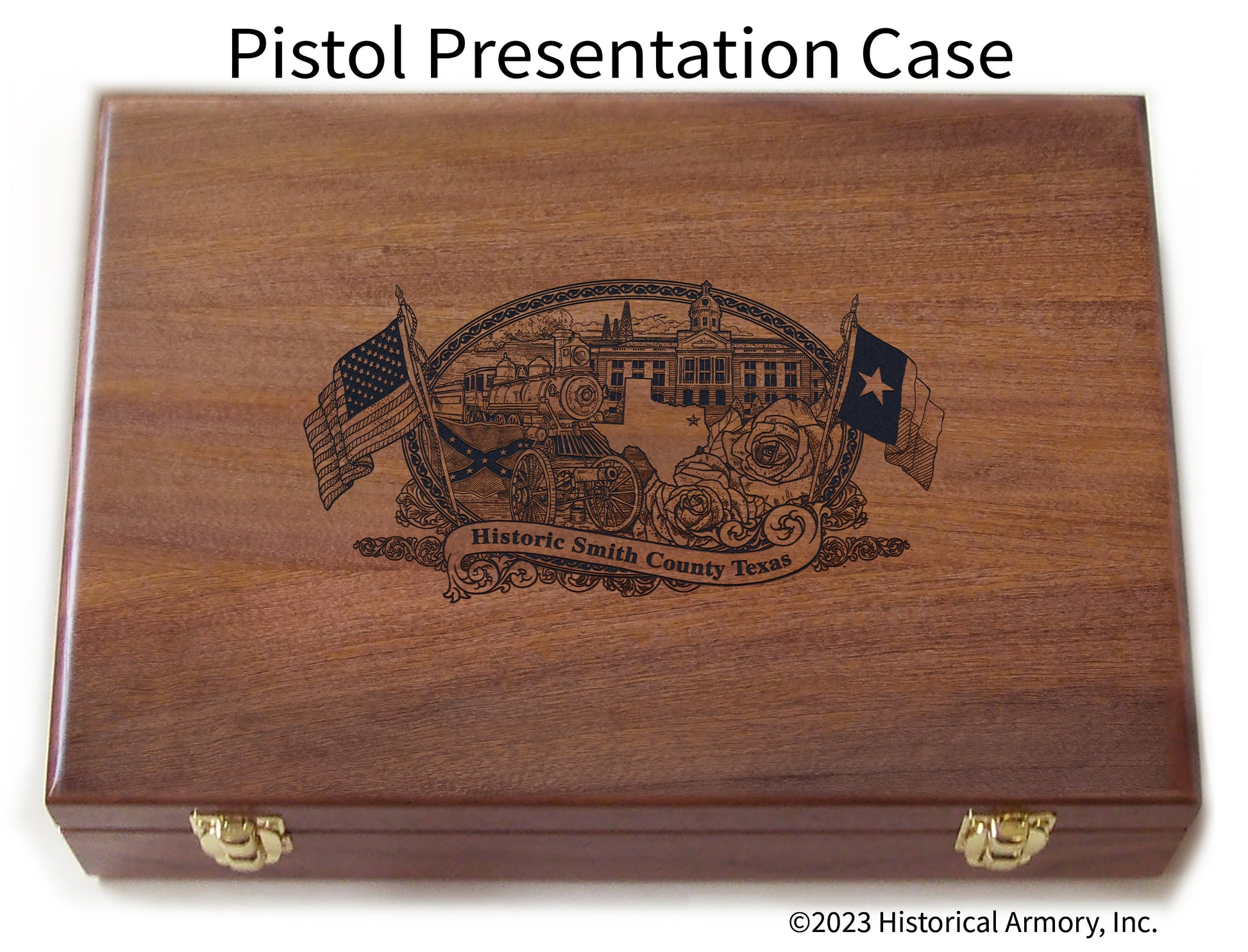 Smith County Texas Engraved .45 Auto Ruger 1911 Presentation Case