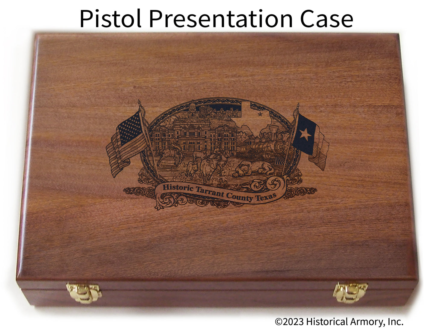 Tarrant County Texas Engraved .45 Auto Ruger 1911 Presentation Case