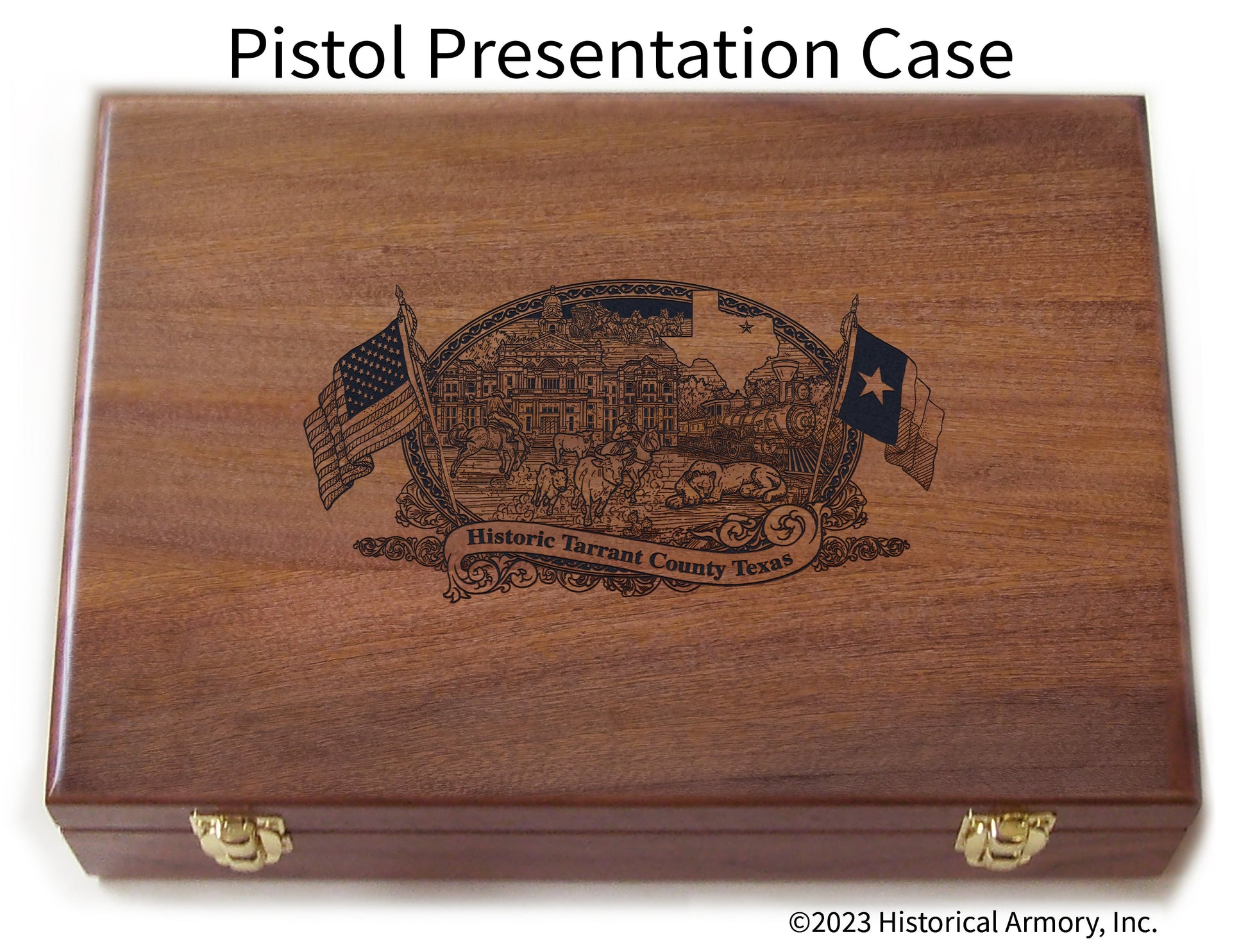 Tarrant County Texas Engraved .45 Auto Ruger 1911 Presentation Case