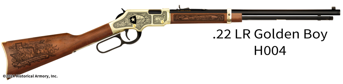 Texas Agricultural Heritage Engraved Henry Golden Boy Rifle