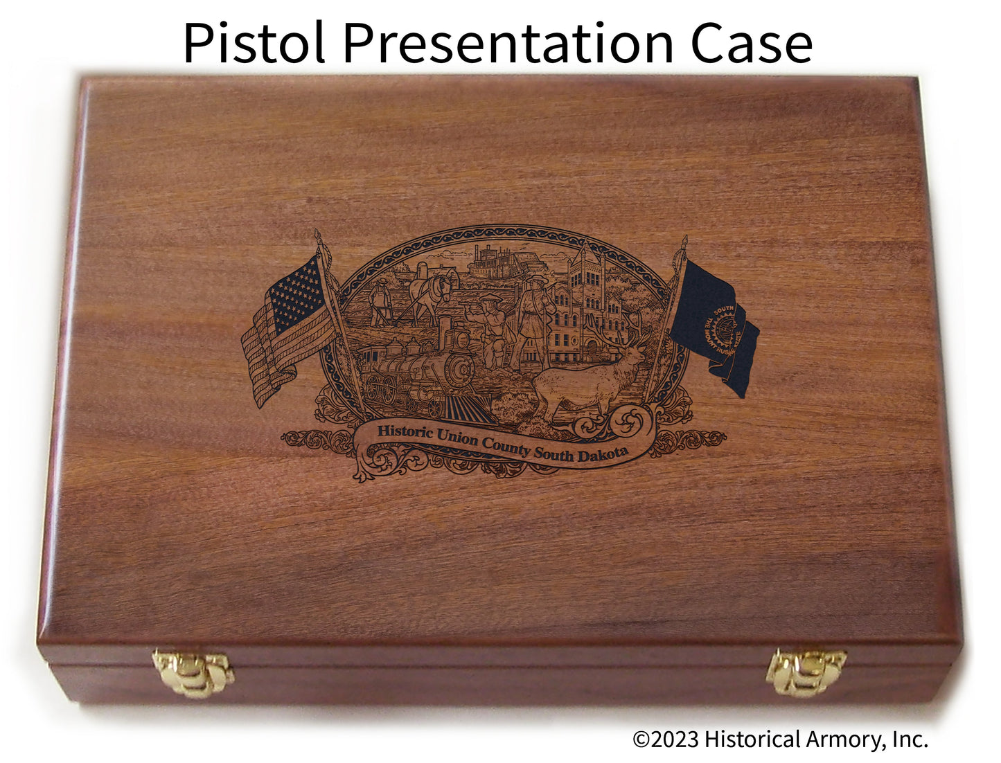 Union County South Dakota Engraved .45 Auto Ruger 1911 Presentation Case