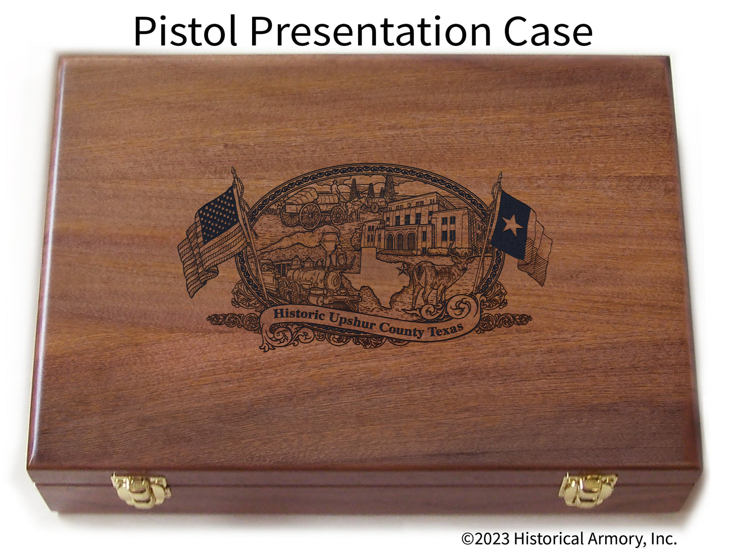 Upshur County Texas Engraved .45 Auto Ruger 1911 Presentation Case