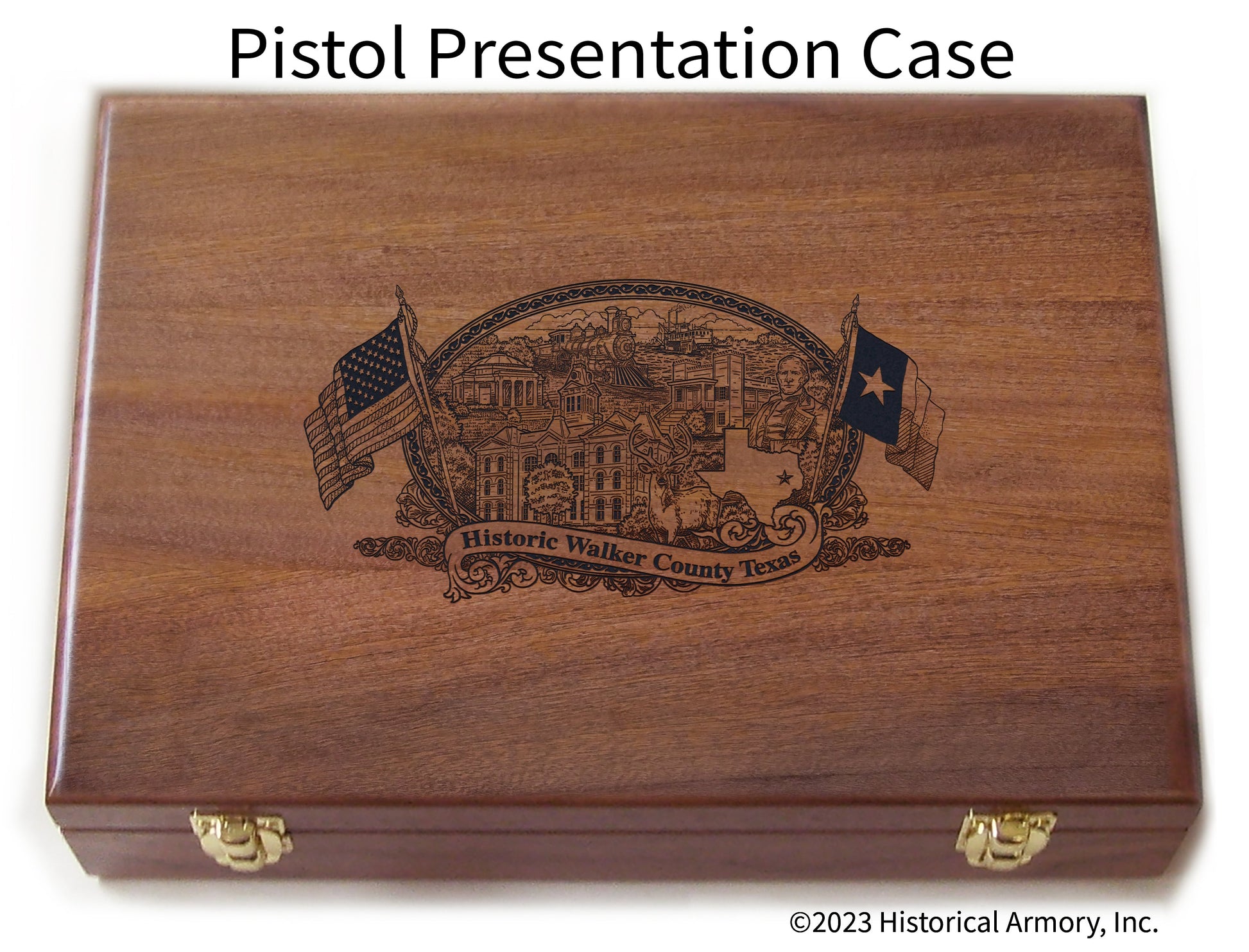 Walker County Texas Engraved .45 Auto Ruger 1911 Presentation Case