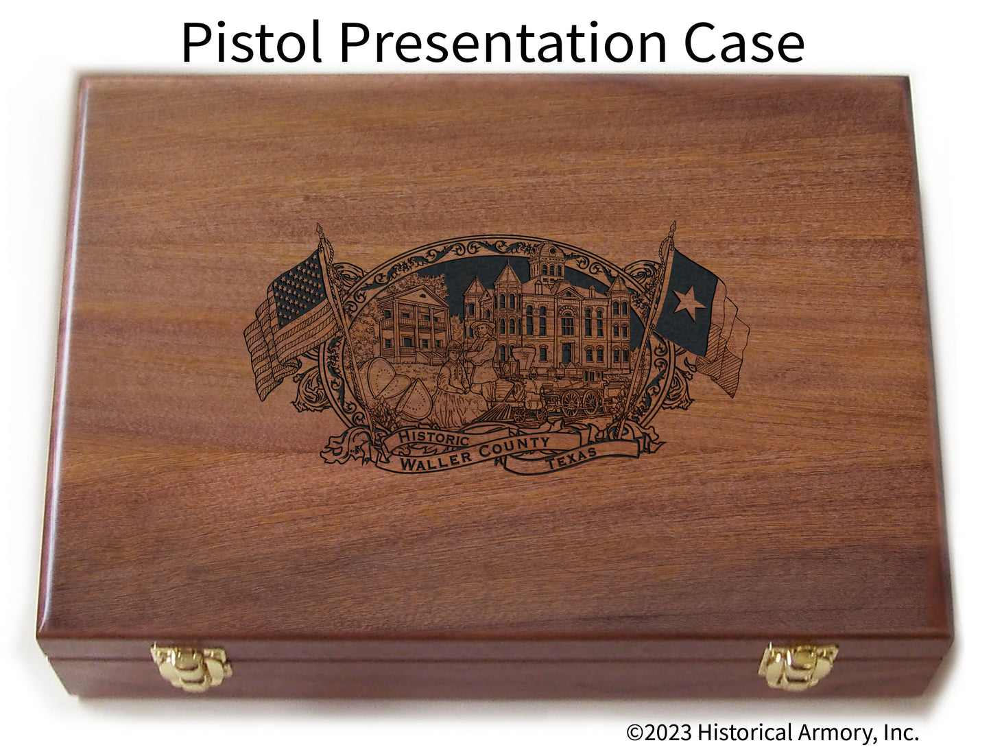 Waller  County Texas Engraved .45 Auto Ruger 1911 Presentation Case