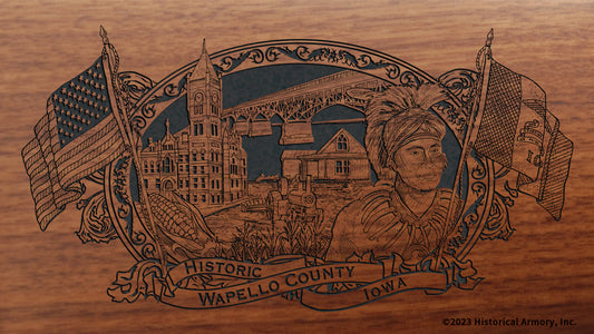 Wapello County Iowa Engraved Rifle