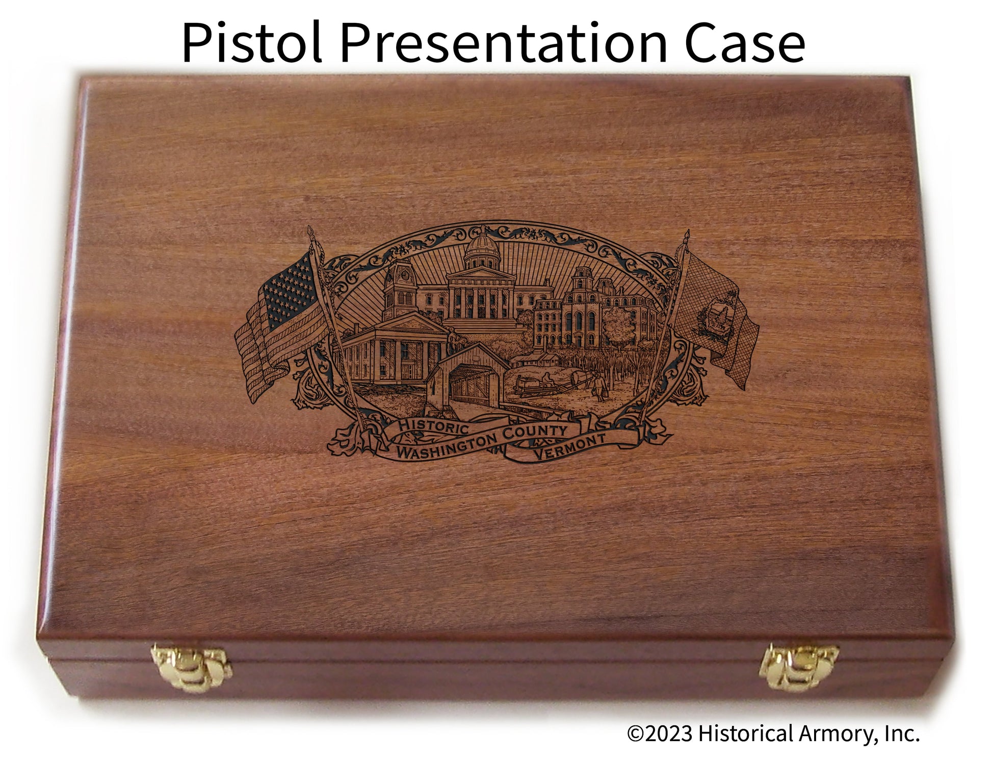 Washington County Vermont Engraved .45 Auto Ruger 1911 Presentation Case