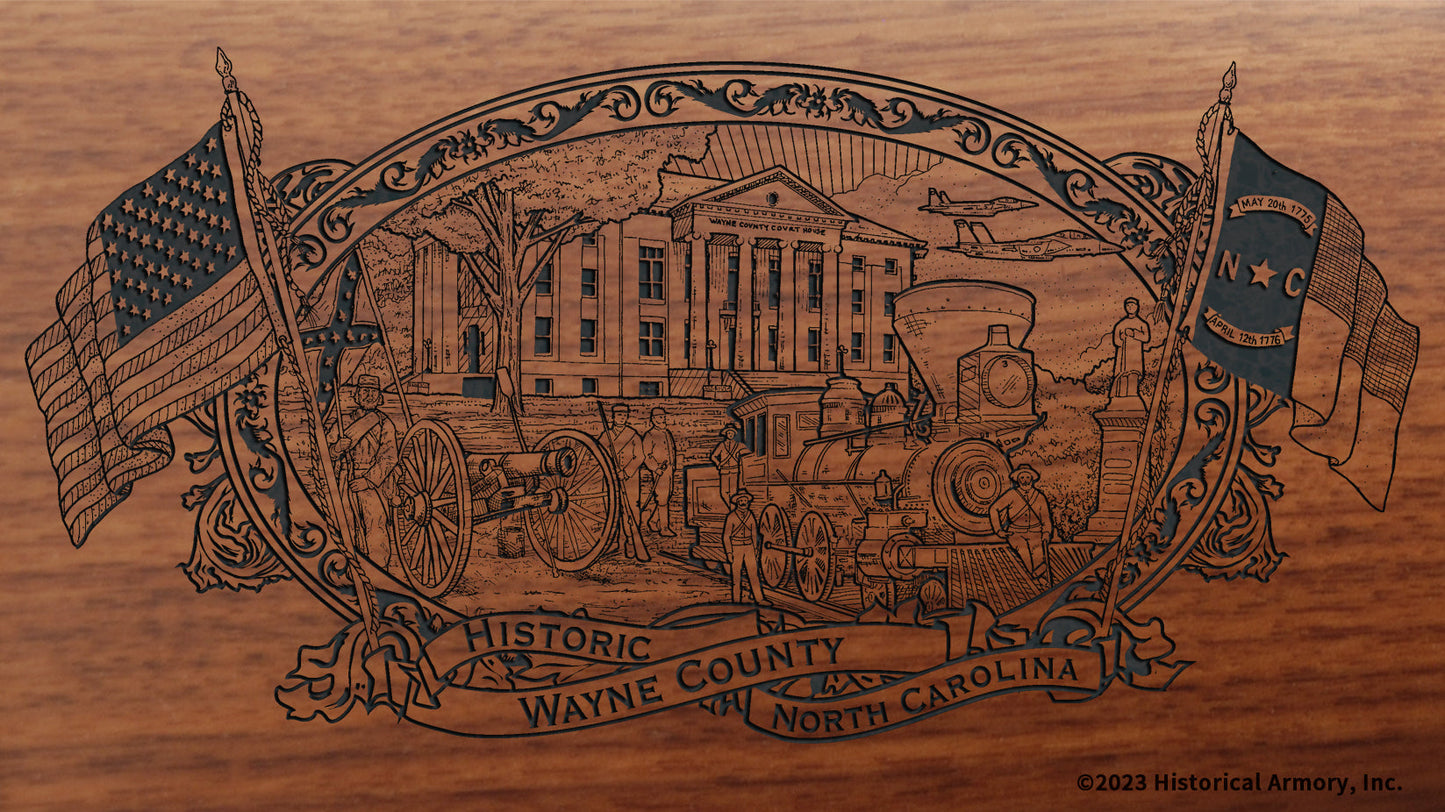 Wayne County North Carolina Engraved Rifle