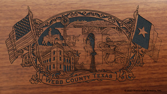 Webb County Texas Engraved Rifle