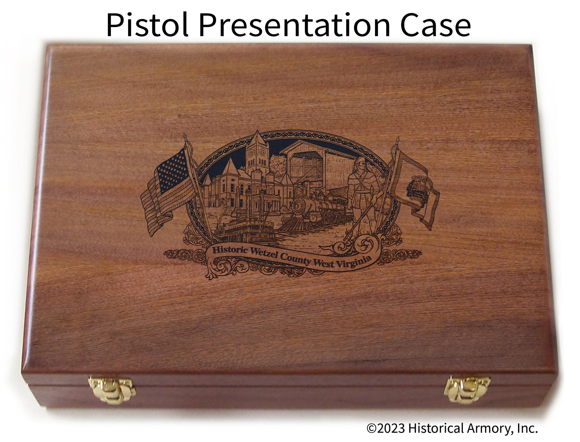 Wetzel County West Virginia Engraved .45 Auto Ruger 1911 Presentation Case