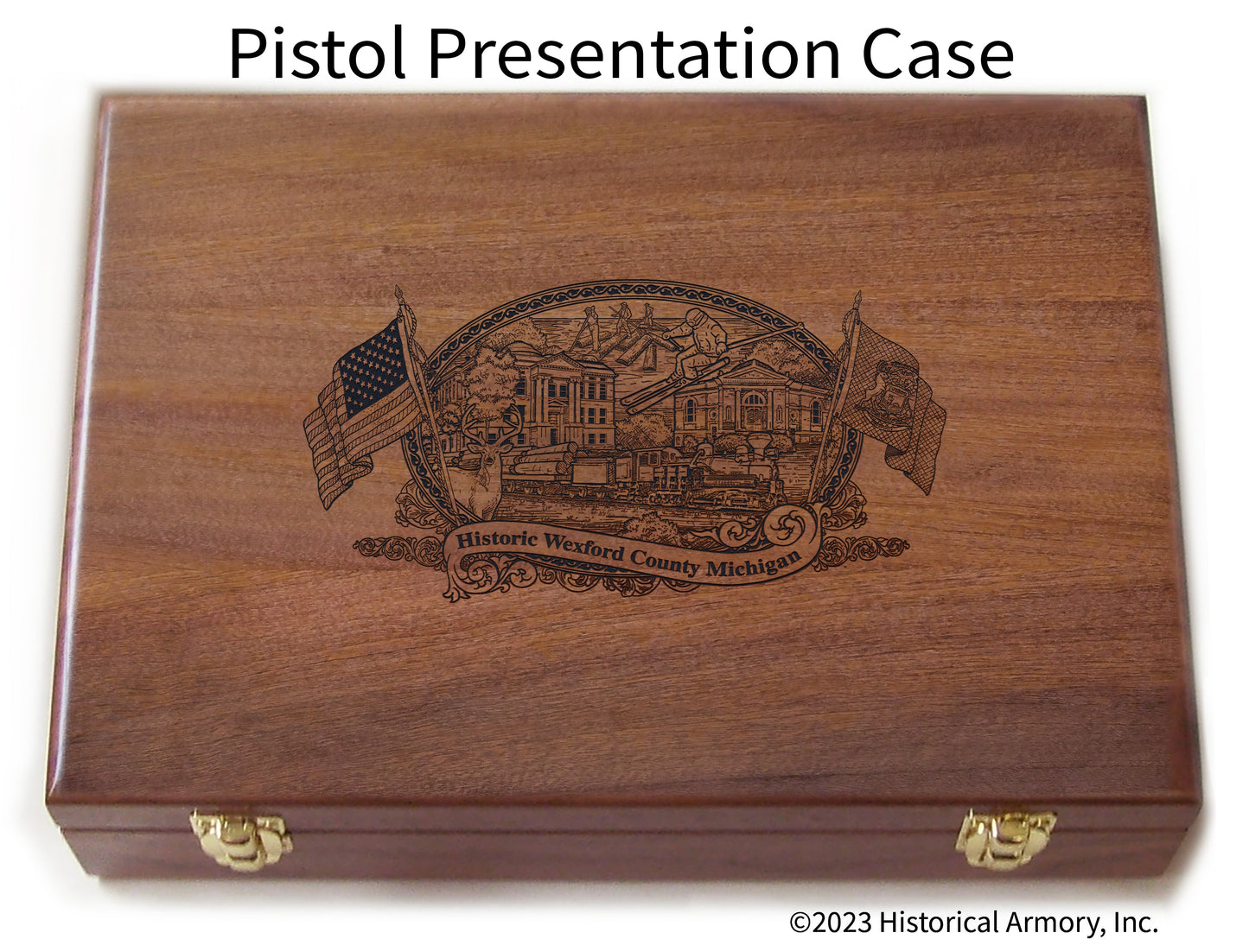 Wexford County Michigan Engraved .45 Auto Ruger 1911 Presentation Case