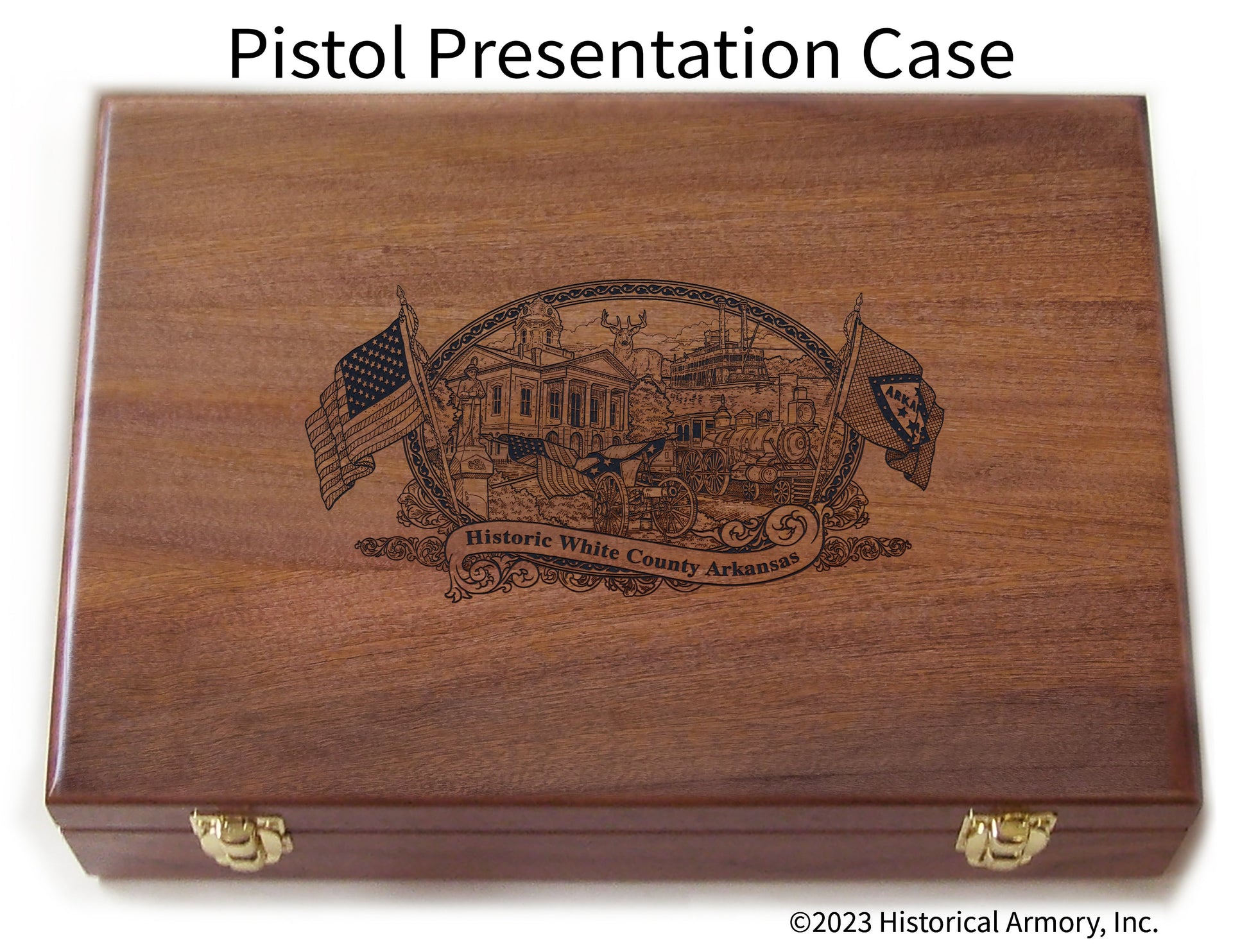 White County Arkansas Engraved .45 Auto Ruger 1911 Presentation Case