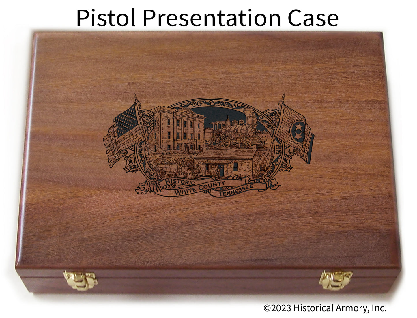 White County Tennessee Engraved .45 Auto Ruger 1911 Presentation Case