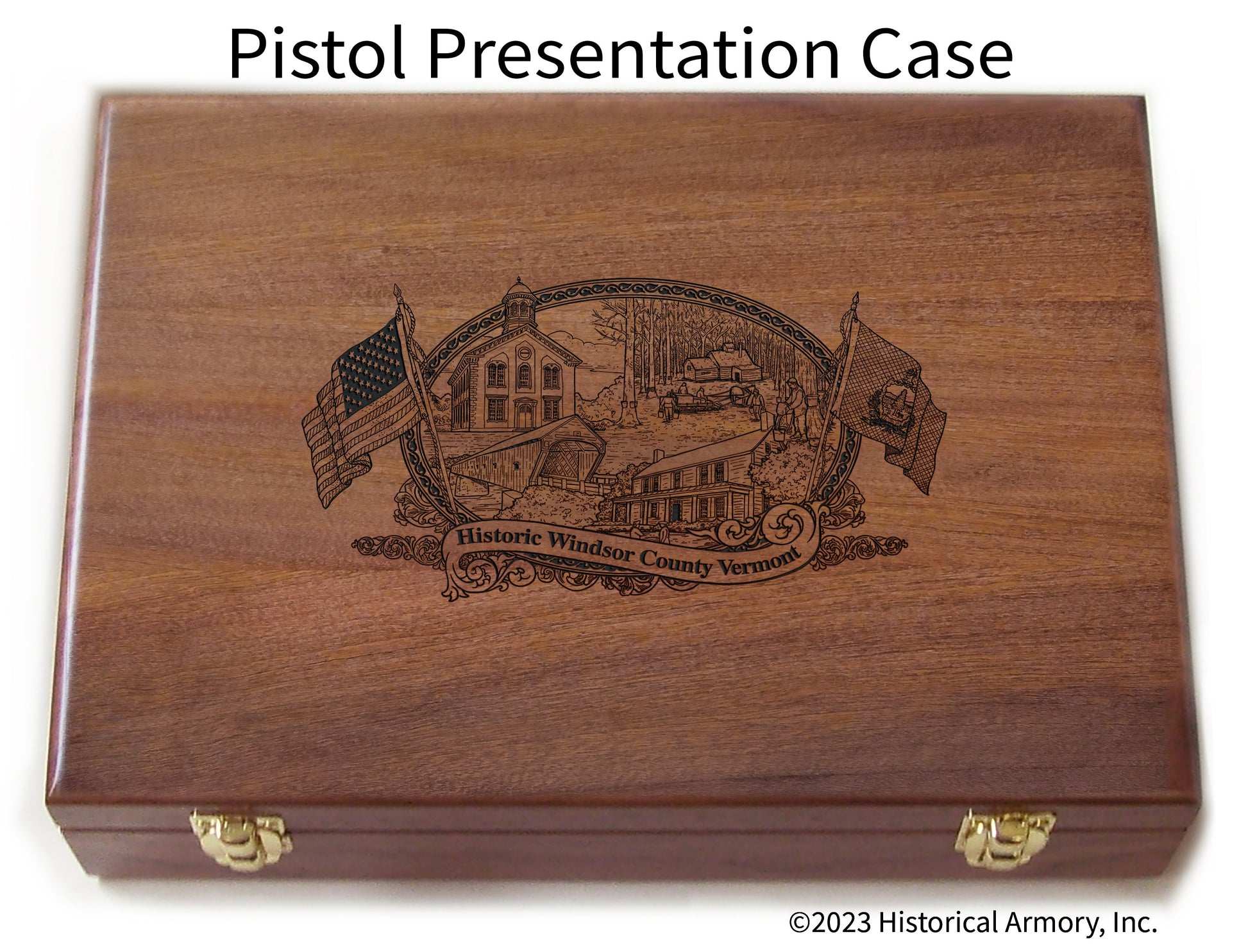 Windsor County Vermont Engraved .45 Auto Ruger 1911 Presentation Case