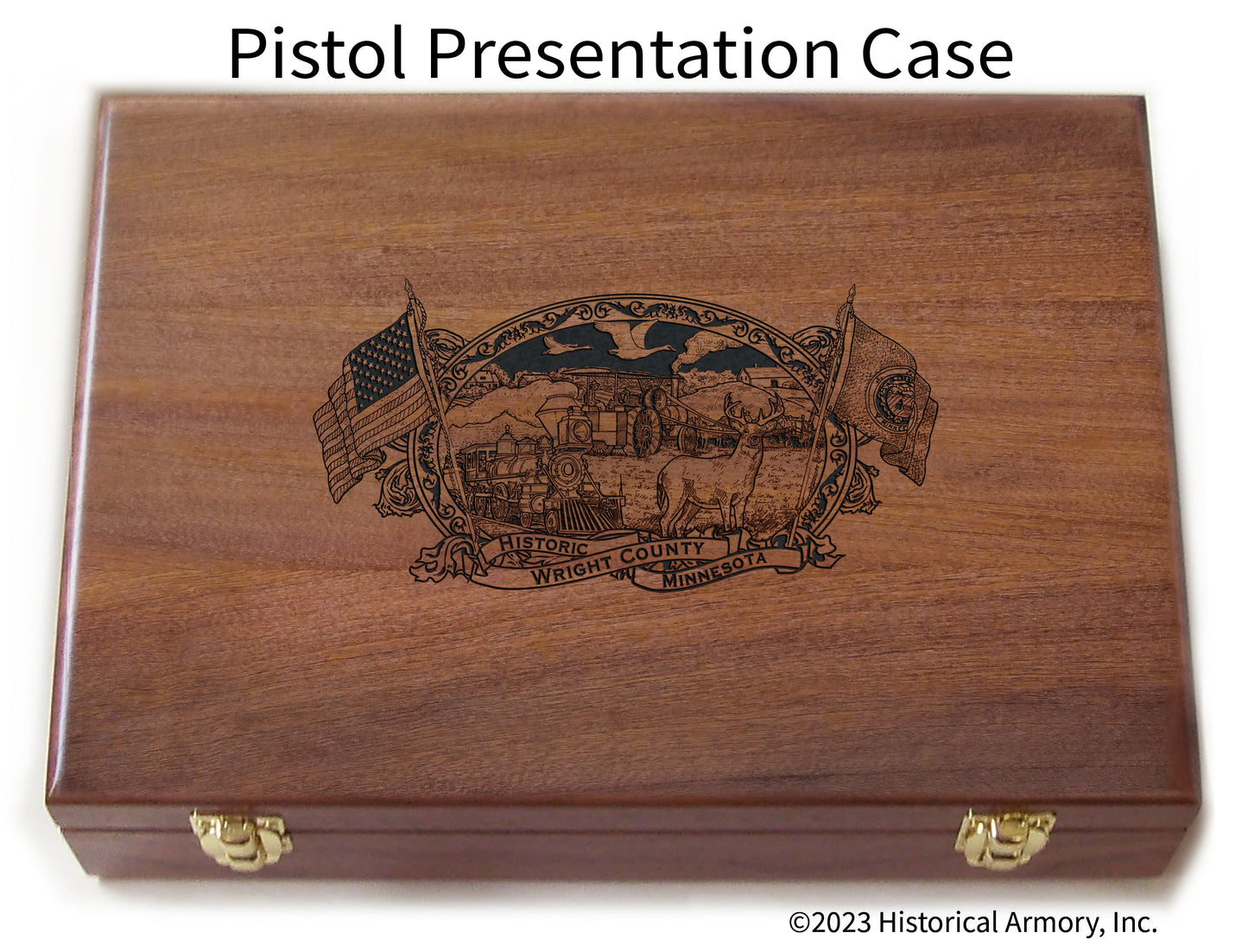 Wright County Minnesota Engraved .45 Auto Ruger 1911 Presentation Case