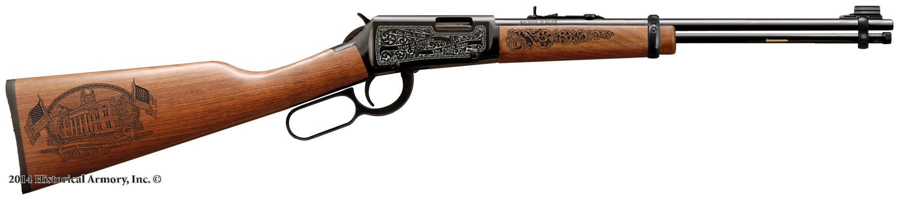 Montgomer county georgia engraved rifle H001