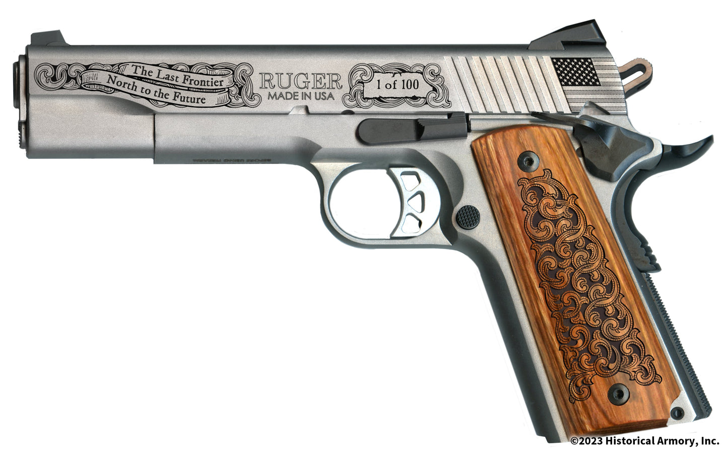 Alaska State Pride Limited Edition Engraved 1911 Left Side