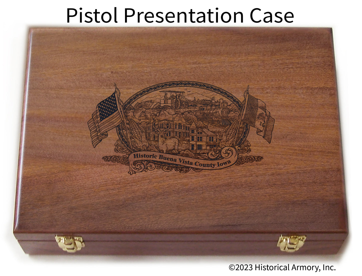 Buena Vista County Iowa Engraved .45 Auto Ruger 1911 Presentation Case