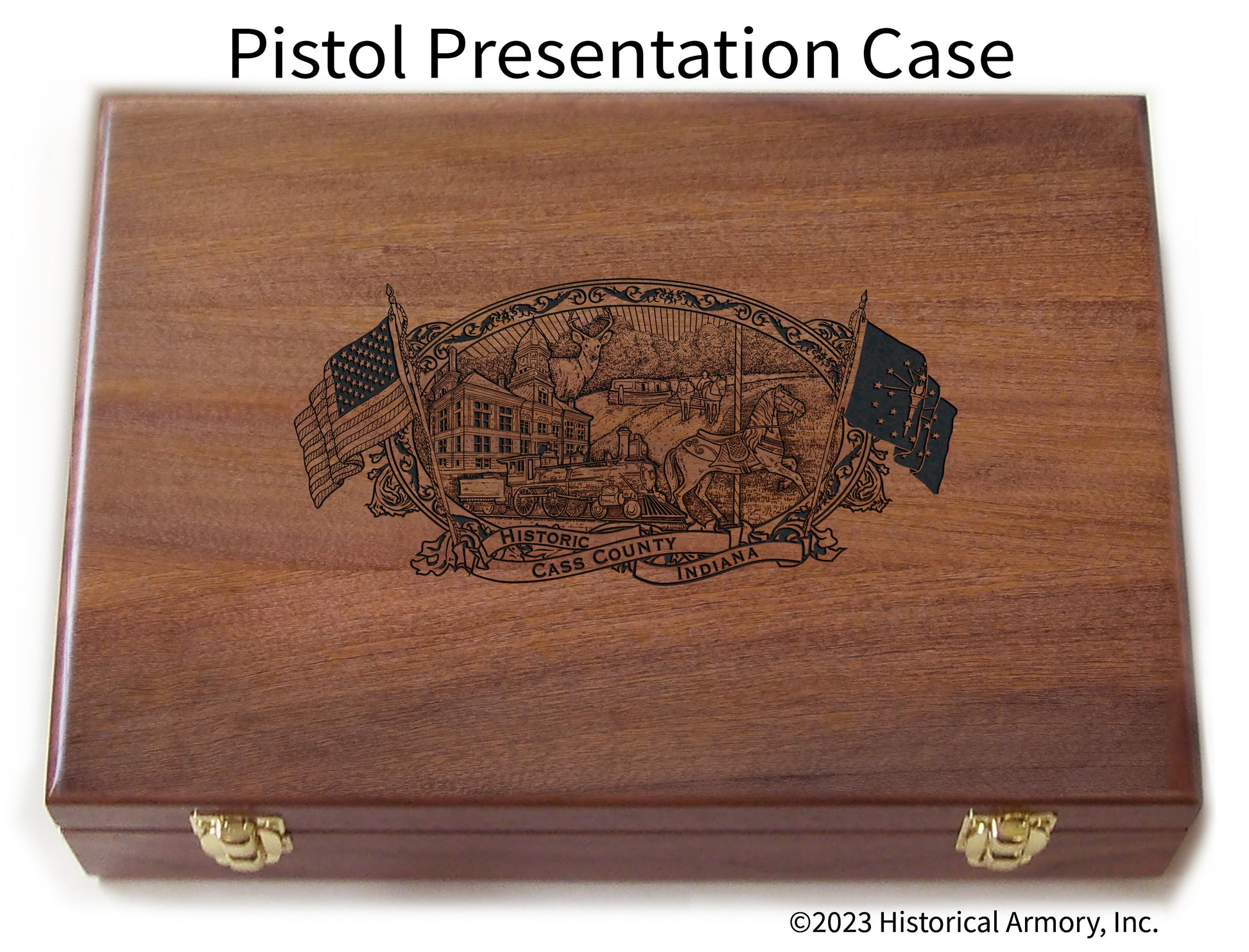 Cass County Indiana Engraved .45 Auto Ruger 1911 Presentation Case